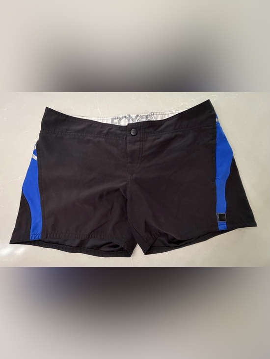 Fox Pants - Fox Racing Black & Royal Blue Colorblock Swim Board Shorts, Juniors 11